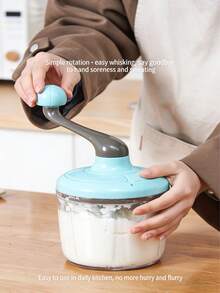 Manual Egg Beater, Cream Whisk, Kitchen Egg Separator, Milk Frother - Multicolor - View 2