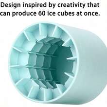 Ice Cube Trays 1PCS,Silicone Ice Cube Molds, Crushed Ice Maker Cup,Cylinder Ice Cube Maker Cup,Easy Release Ice Cup,Holds To 60 Ice Cubes Portable Ice Bucket Mold - Default - View 2
