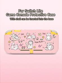 Bộ 1 ốp lưng hình mèo dễ thương đang chơi, tương thích với máy chơi game Switch2 (2025)/Switch NS/Switch OLED, bao gồm ốp bảo vệ/vỏ bọc tay cầm/túi đựng, chất liệu TPU mềm, kiểu dáng thời trang và tiện dụng, có chân đế di động, chống sốc, chống trầy xước, chống bám bẩn, là món quà lãng mạn thời trang. - Xem 8