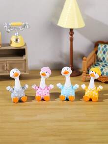 1/4/6/10只迷你可爱创意鸭子，玩具屋/娃娃屋DIY装饰，书房摆件，桌面小雕像微缩模型，树脂小动物，家居装饰，汽车装饰，仙女花园配件，微型可爱鸭子，ABS树脂摆件，树脂动物，鸭子，礼物（颜色随机） - 迷你長脖鴨 - 查看 6