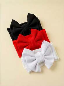 3个柔软可爱的蝴蝶结发带，适合0-2岁宝宝 - 彩色 - 查看 9