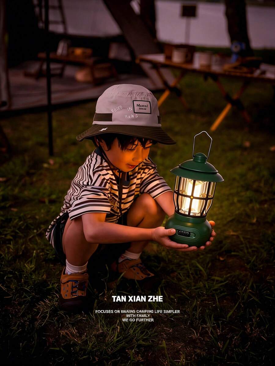 Lampu Kemah LED Luar Ruangan, Lampu Portabel Isi Ulang USB, Lampu LED Retro, Lampu Tenda Perjalanan, Lampu Kemah Portabel, Lampu Memancing - Seperti yang ditunjukkan pada gambar - View 1