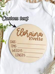 1 tấm bảng gỗ thông báo sinh nhật theo yêu cầu, đạo cụ chụp ảnh, làm từ chất liệu gỗ tự nhiên, hoạt động nghệ thuật cho trẻ em. - Nhiều màu - Xem 3