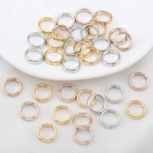 50pcs Round Double Hole CCB Beaded Rings, Hollow Round Beads, Suitable For DIY Necklace, Bracelet, Jewelry Making Accessories - Multicolor - View 6
