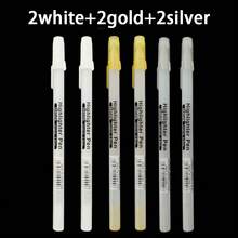 白色/金色/銀色凝膠筆套組，0.8mm細尖素描筆，適用於黑紙、繪畫、設計、插畫，白色凝膠筆，美術用品，開學季 - 白色 - 查看 22