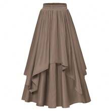 Women Halloween European American Style Irregular Mid Length Skirt Elastic Waist Half Skirt  Cross Border Hot Selling - màu đen - Xem 4