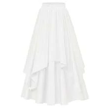 Women Halloween European American Style Irregular Mid Length Skirt Elastic Waist Half Skirt  Cross Border Hot Selling - màu đen - Xem 7
