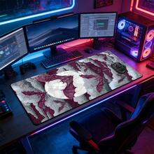 YUFZX 哥特蝙蝠月夜 XXL 加长游戏鼠标垫，大号桌面垫，防滑橡胶底座，锁边缝制，可水洗，适用于游戏、家庭办公环境，是游戏玩家和哥特美学爱好者的理想礼物。 - 查看 12