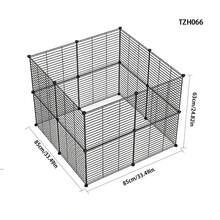 DIY Modular Pet Fence Metal Mesh Pet Cage Small Pet Indoor Fence Suitable For Mini Pigs, Guinea Pigs, Hamsters, Small Pets Single Panel Iron Mesh Size 30 * 40 Cm (11.81 * 15.75 Inch) - Multicolor - View 17