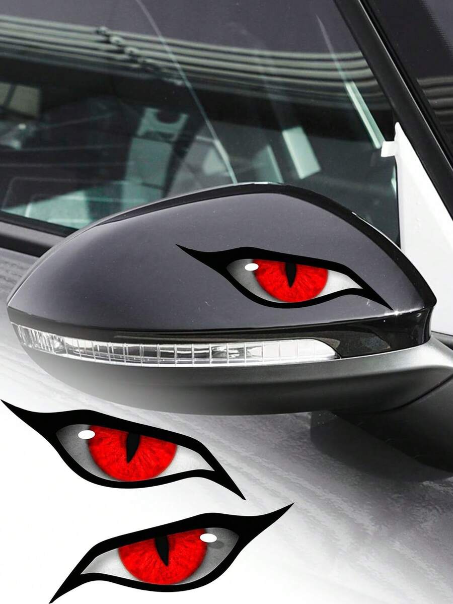 1 miếng dán gương chiếu hậu ô tô hình mắt đại bàng hung dữ, chống thấm nước, chống nắng, chống trầy xước. - Nhãn dán Hawkeye - Xem 1