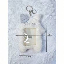1pc New Creative Cute Plush Card Holder Rabbit/Bat Animal Design, Polyester Casual Universal ID/Card/Photo Case Accessory Gift Souvenir Car Accessories Bag Charm School Animal - 多色的 - 查看 5
