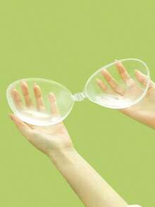 1 Pair Invisible Strapless Silicone Push-Up Bra, Suitable For Backless Dresses - Clear - View 4