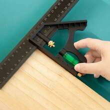 Multifunctional Combination Ruler 150/200/250mm, Angle Ruler Protractor, Level Aligner, Inclinometer, Woodworking Tools B9CJ - 200MM - View 4