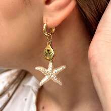 A Pair Of Ocean Vacation Niche Light Luxury High-End Sense Earrings Personalized Starfish Earrings Suitable For Women Daily Wear - Gold - View 9
