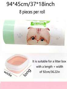 Disposable Cat Litter Bags, Dustless Slouchy Person Trash Bags, Drawstring Portable Cat Litter Box Bags, Thickened Cat Litter Box Liner Bags - Pink - View 19