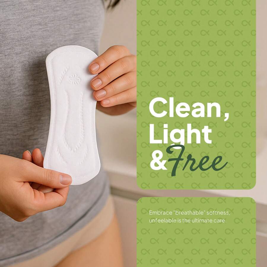 50 Count 155mm Micro Panty Liners,Fragrance-Free Daily Pads.Soft Breathable Surface,High Absorbency.Hypoallergenic Lightweight Liners For All-Day Freshness.FDA Approved,GMP Certified,Chlorine & Pesticide-Free Sanitary Care - View 1