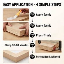 家具修补用木工胶，强力粘合剂，适用于实木及木制品，多用途家用木材填料 - 綠色 - 查看 4