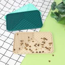 1pc Dog Slow Feeder Mat, Pet Silicone Lick Pad Bowl, Anti-Choke Food Dish With Suction Cup, Healthy Design By Fengrongwanwu To Relieve Anxiety - Multicolor - View 11