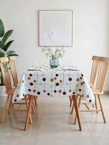 PVC [Plastic Material] Non-Woven Fabric Green Bamboo Leaf Pattern Tablecloth, Thin Style, Waterproof And Oil-Proof, Easy To Clean. Suitable For Decorating Tabletops And Holiday Party Decorations. - Multicolor - View 6