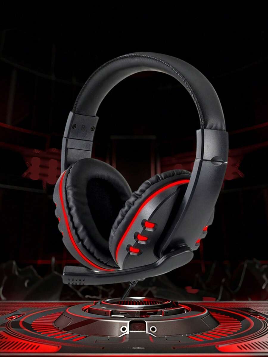 Wired Gaming Headset, 3.5mm Microphone Headphones Compatible With Desktop, Laptop, Gaming Console, Smartphone - View 1