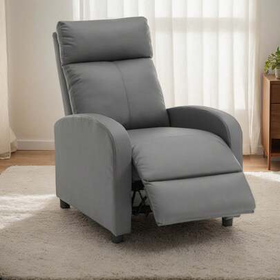 Sofás de sala de estar em couro genuíno espesso, cadeiras de toucador ajustáveis, sofás-cama com apoio para pernas e braços e sofás almofadados são adequados para quartos, salas de estar, espaços de entretenimento e lazer.