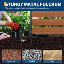 Hodeffior Set Of 2 Wooden Privacy Fences, 98x125cm, Outdoor Privacy Screens With Easy, Trenchless Installation, Privacy Screen For Garden, Patio, Bins, Pool Equipment & Air Conditioners - 自然的 - 查看 6