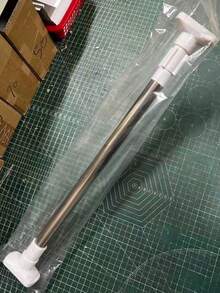 1根升级加粗25毫米直径可伸缩杆，长度50-80厘米，加厚不锈钢材质，可调节伸缩阳台晾衣架、窗帘杆、浴帘杆、服装架 - 白色 - 查看 8