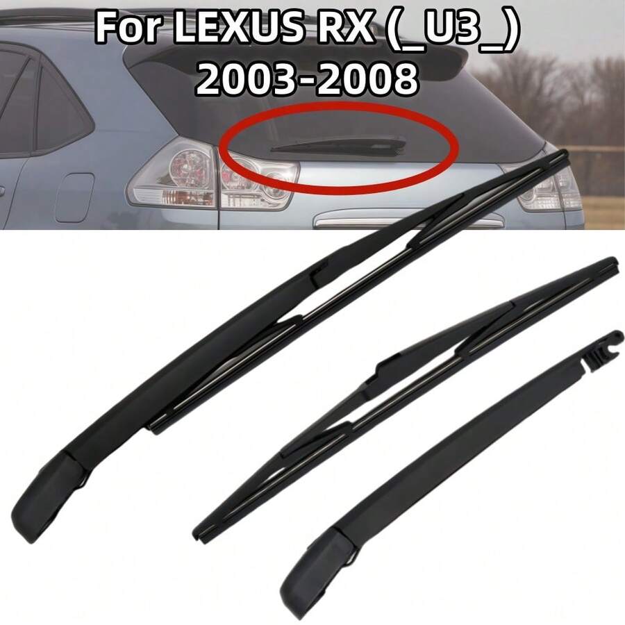 RX (_U3_) 2003-2008 Rear Windshield Wiper Arm Cover Kit, Rear Wiper Blade Assembly - 1 Set - View 1