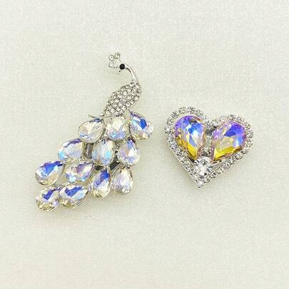 1pc Crystal Button Cover, Fashion Shirt Cuff Decor Button, DIY Coat & Shirt Decoration