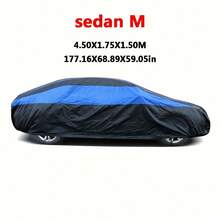 190T Polyester Car Cover With Reflective Strips, Universal Waterproof Sunshade Protection For Sedan Cars - Car Cover - View 25