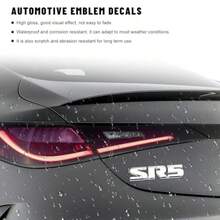 2PCS 3D SR5 Metal Emblem Car Fender Side Rear Tailgate Letters Emblem SR5 Nameplate Logo Decal Self-Adhesive Metal Badge Sticker Classic Exterior Decor For Most Vehicles Silver - Bạc SR5 - Xem 4