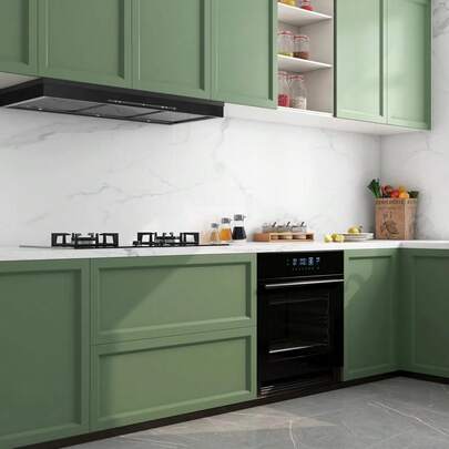 1 Cuộn Giấy Dán Tường Màu Xanh Lá Cây, Giấy Dán Tự Dẹp, Giấy Dán Tường Mờ Chống Thấm Nước Phong Cách Cổ Điển, Không Keo Dính, Cuộn Giấy Dán Tường Bọc Vinyl, Hình Dán Trang Trí Tường Nghệ Thuật, Dùng Cho Trang Trí Nhà Cửa Tự Làm, Tủ, Phòng Ngủ, Phòng Tắm, Cải Tạo Nội Thất và Trang Trí Phòng.