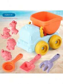 21pcs 2026 New Beach Toy Set - Beach Bucket, Sand Digging Toys, Foldable Beach Bucket, Beach Shovel, Durable, Soft Rubber, For Boys & Girls, Interactive Games, Water Absorbing (Assorted Set Models & Colors) - Multicolor - View 7