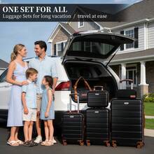 YSTYLE Luggage Sets 5 Piece,Expandable Hardshell Suitcase Set, Travel Suitcases With Durable Spinner Wheels And TSA Lock - Dark Brown - View 2