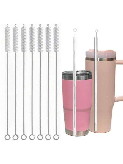 Reusable Straw Cleaning Brush, Suitable For 40/30/20 Oz Cups, 10mm Diameter Pipe Cleaning Brush For Water Bottles And Straws, Applicable For Outdoor, Camping