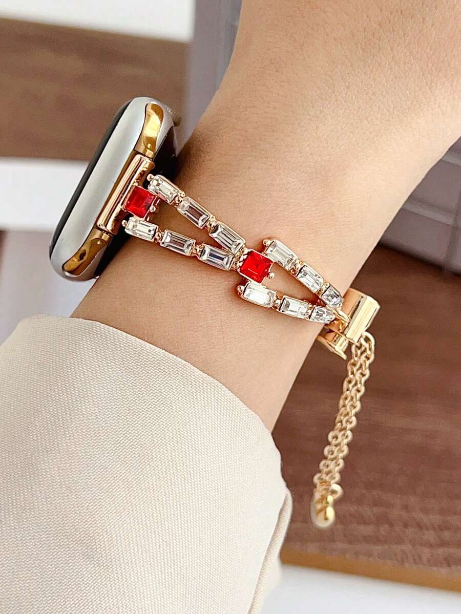 Tương thích với dây đeo 49mm, 45mm, 44mm, 42mm, dây đeo Watch Ultra, dây đeo Watch Series 10 9/8/7/SE/6/5/4/3/2/1 Ultra, dây đeo kim loại hai hàng hình chữ V sang trọng, dây đeo đồng hồ thời trang, dây đeo đồng hồ nữ.