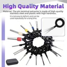 Este versátil juego de herramientas de 41 piezas está diseñado específicamente para trabajar con terminales de mazos de cables de automoción. Está concebido para insertar, extraer y ajustar clavijas sin deformar los terminales, lo que lo hace ideal para instalar accesorios, cámaras de marcha atrás, sistemas de alarma o sistemas de audio personalizados.Una herramienta imprescindible para mecánicos y electricistas: este juego de herramientas para la reparación de conectores eléctricos de 41 piezas cuenta con puntas estandarizadas aptas para una amplia gama de aplicaciones, desde las especificaciones más pequeñas hasta terminales de alta intensidad en sistemas de 12 V. - Unitalla - Ver 5