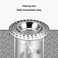 1/3pcs Stainless Steel Kitchen Sink Strainer, Standard Drain Filter Protector For Hair/Food Collection, Suitable For Bathroom, Kitchen, Shower - Multicolor - View 2