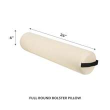 Massage Pro Full Round Bolster Creme 6 Inch X 26 Inch - Beis - Ver 2