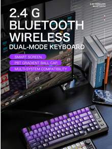 M75 无线蓝牙双模机械键盘，配备 PBT 渐变键帽、显示屏，是一款游戏键盘。 - 查看 2