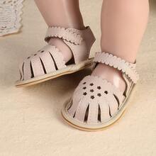 2026 Summer New Hollow-Out Closed Toe Cute Sandals For Infant Girls, Soft Bottom - Apricot - View 9