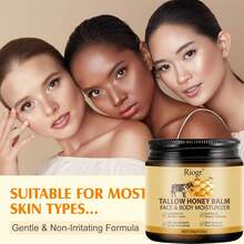 Honey Butter Skin Cream - Organic Grass-Fed Whipped Beef Tallow And Honey Balm - Deeply Moisturizing For Face & Body - Natural Skin Care For Soft, Supple Skin - Kem dưỡng da mặt mật ong - Xem 3