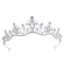 1pc Women's Crystal Crown Headpiece, Rhinestone Princess Headband, Wedding Birthday Bridal Hair Accessory, Wedding Accessory, Graduation Ceremony And Other Occasions - Multicolor - View 12