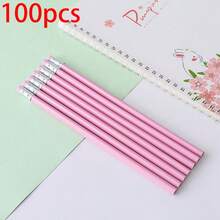 Customized Text LOGO Candy Color Triangle Pencil, Writing, Sketching, Drawing Pencil, Learning Stationery With Eraser, HB Pencil, Macaron Wooden Pencil, Jelly Pencil, Perfect Gift For Friends, Teachers, Family, Colleagues For Daily Office And Student Use - Multicolor - View 23