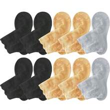 1/5/10 Pairs Of Breathable Elastic Women's Lace Transparent Invisible Summer Thin Non-Slip Leaves Short Ankle Socks - Multicolor - View 12