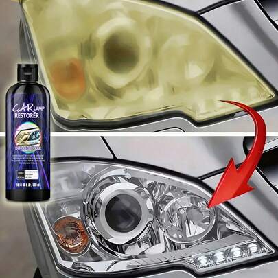 maxxauto Professional Car Headlight Restoration - Removes Yellowing, Oxidation And Fogging - Lens Polishing Compound - Enhances Brightness, Grinding And Polishing, Front And Rear Headlight Restoration, Car Maintenance, Fashionable Bottle Design, Chemical-Free Formula