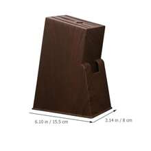 MAGICLULU 2 Piezas sujetador de cuchillo organizador de cuchillos base para cuchillos bloque de cuchillos de cocina organizador de cocina estante de corte doméstico escritorio plástico - marrnx2uds - Ver 2