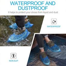 100pcs/Pack (50 Pairs) Disposable Non-Slip Shoe Covers - 15.7 Inches (Approx. 39.1 Cm) Sanitary Waterproof Foot Sleeves, Indoor Shoe Covers, Suitable For US Men's Size 11 And US Women's Size 13 - Multicolor - View 7