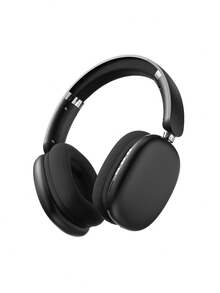 SUNJOM Auriculares inalámbricos Bluetooth supraaurales con batería de hasta 28 horas de duración y micrófono para gimnasio, compatibles con teléfonos móviles, ordenadores y portátiles iOS y Android (plateados). - Negro-1 - Ver 4