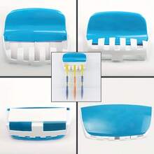1pc Automatic Toothpaste Dispenser With RT5 And RT2 Slots, Convenient And Hygienic Toothbrush Holder, Suitable For Bathroom, Bathroom Storage And Organization - Multicolor - View 7